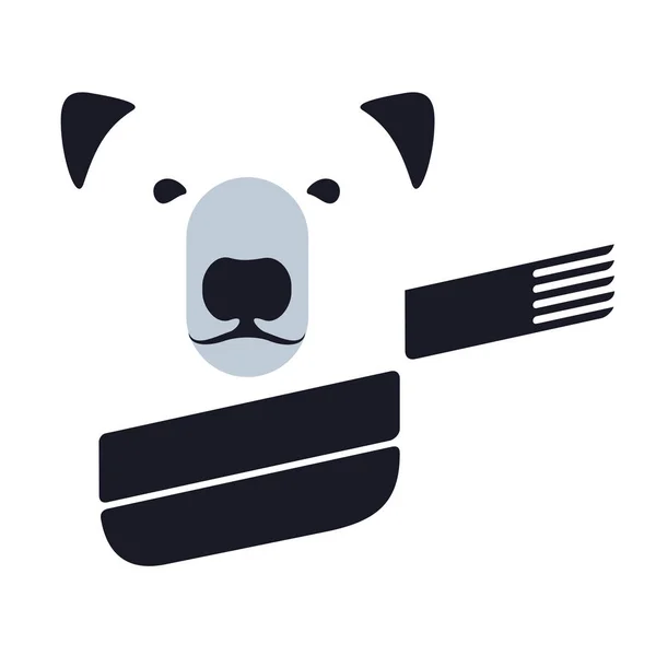 シロクマのロゴ — ストックベクタ