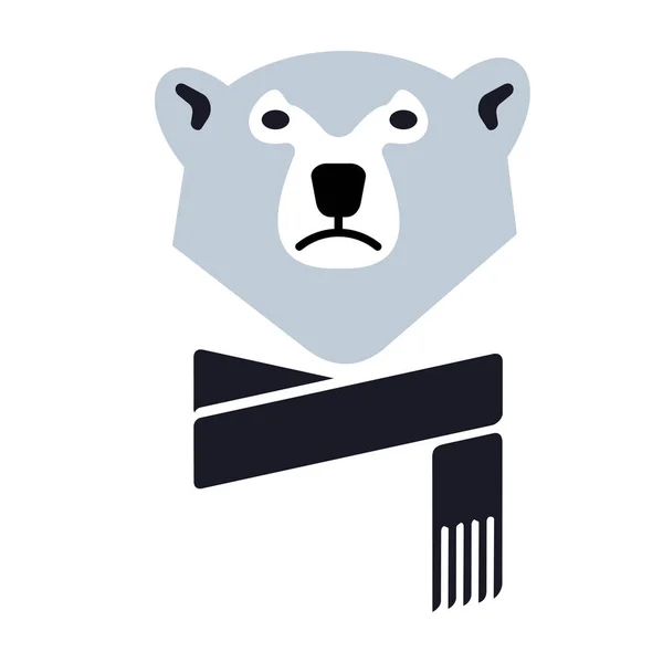 Логотип белого медведя — стоковый вектор