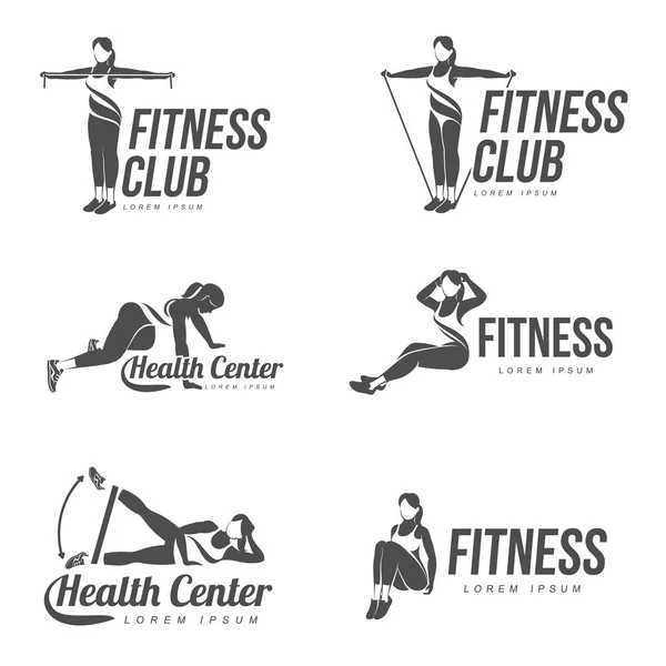 Aerobní cvičení logo — Stockový vektor
