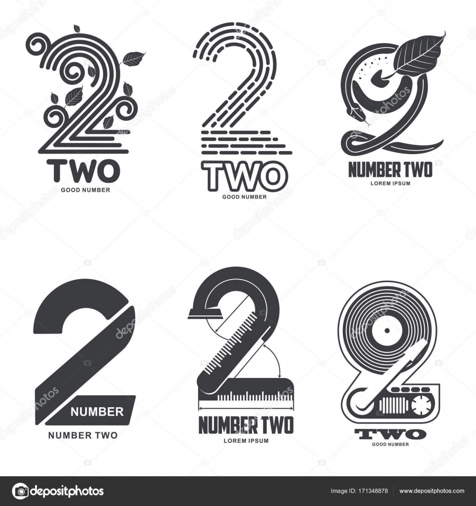 Numeric Logo Two Vector Image By C Samorodinov Vector Stock Numeric Logo Two Vector Image By C Samorodinov Vector Stock