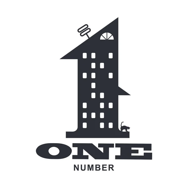 Numerieke logo een — Stockvector