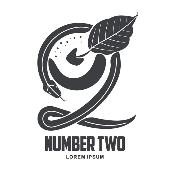 Numeric logo two — Stock Vector