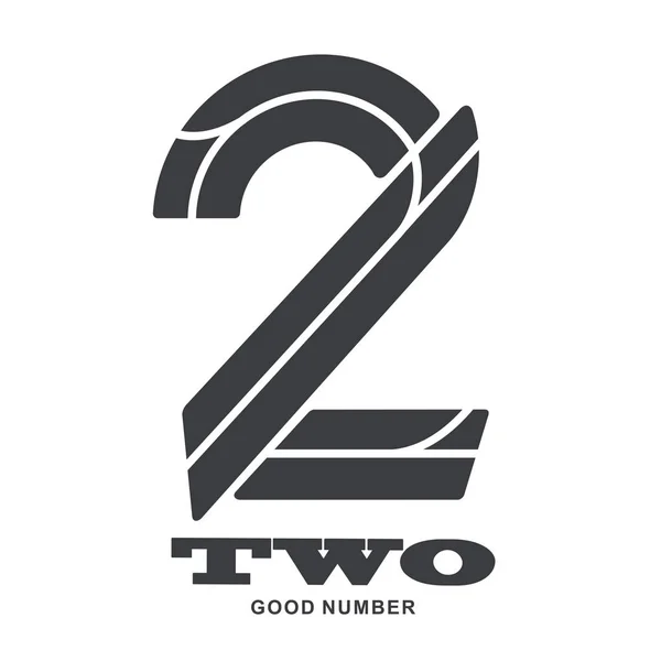 Numerieke logo twee — Stockvector