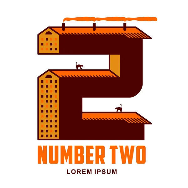 Numeric logo two — Stock Vector