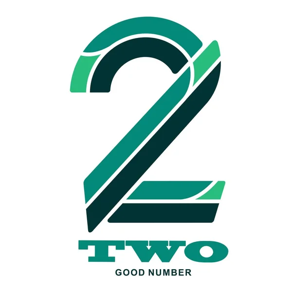Numerieke logo twee — Stockvector