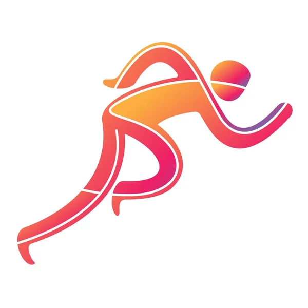 Athlète sport jeu compétition icône — Image vectorielle