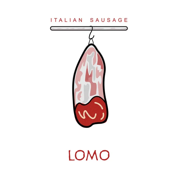 Illustration vectorielle de saucisse italienne — Image vectorielle