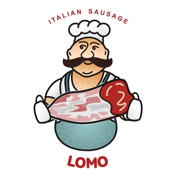 Italian sausage vector illustration — Stock Vector