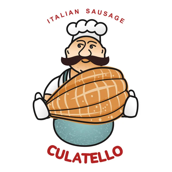 Italian sausage vector illustration — Stock Vector