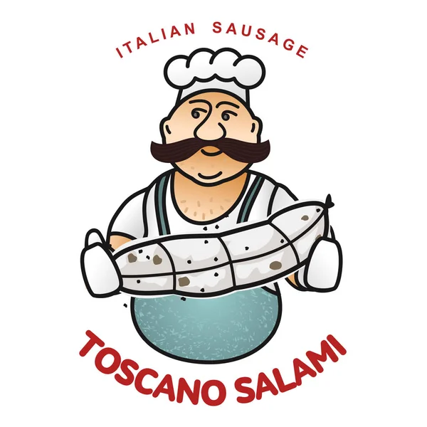 Italian sausage vector illustration — Stock Vector