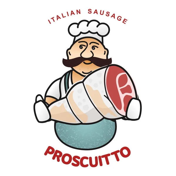 Italian sausage vector illustration — Stock Vector