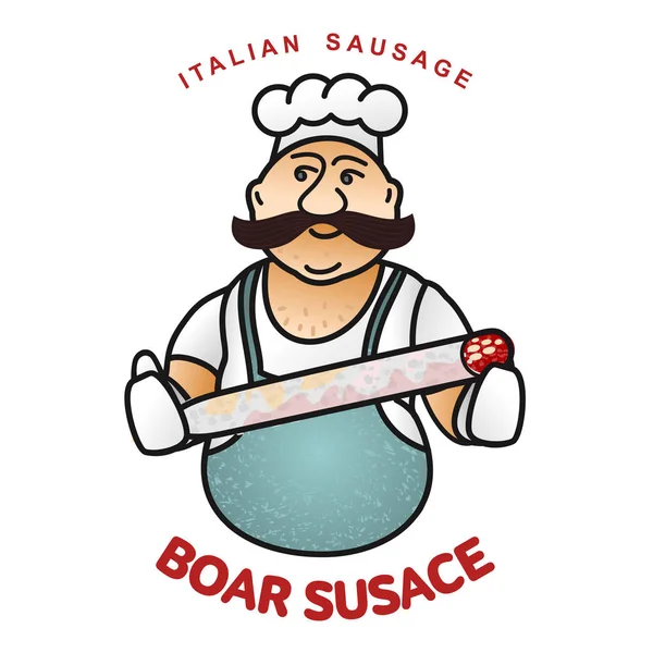 Italian sausage vector illustration — Stock Vector