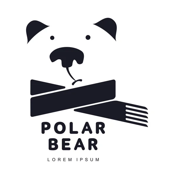 Polar bear logo — Stock Vector