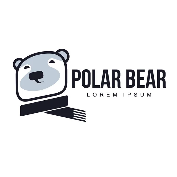 Logo oso polar — Vector de stock