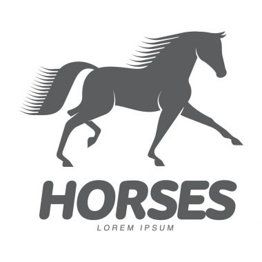 At profil grafik logo şablonu