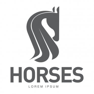 At profil grafik logo şablonu