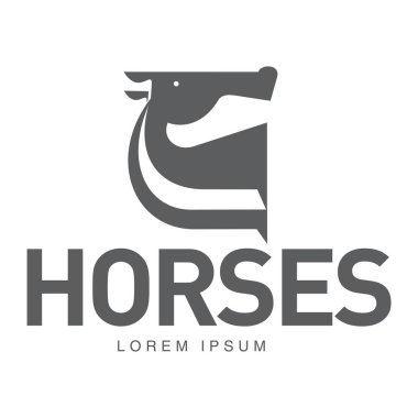 At profil grafik logo şablonu