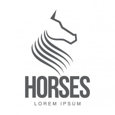 At profil grafik logo şablonu