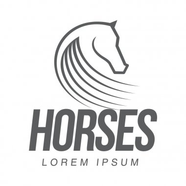 At profil grafik logo şablonu