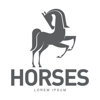 At profil grafik logo şablonu