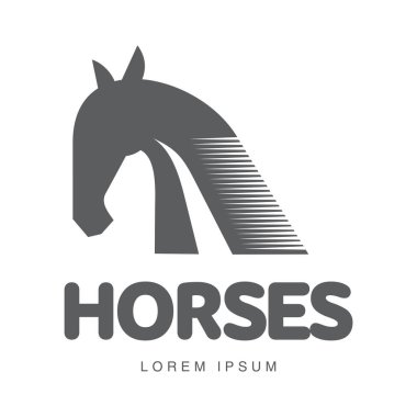 At profil grafik logo şablonu