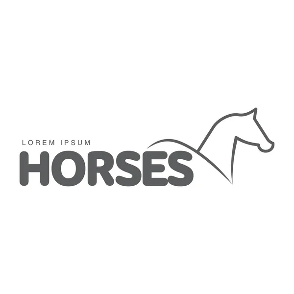 Paard profiel grafisch logo sjabloon — Stockvector