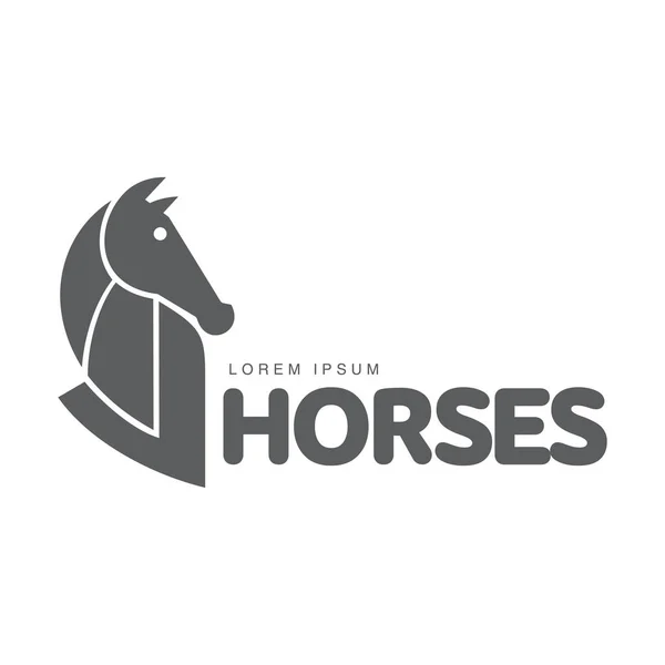 Horse profile graphic logo template — Stock Vector