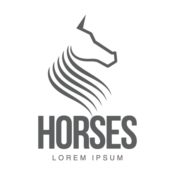 Plantilla de logotipo gráfico de perfil de caballo — Archivo Imágenes Vectoriales