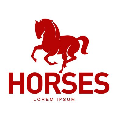 At profil grafik logo şablonu