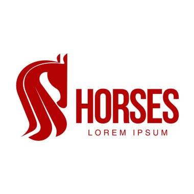 At profil grafik logo şablonu