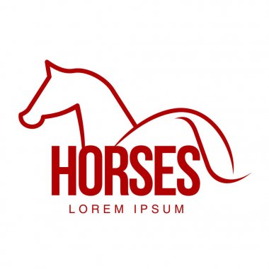 At profil grafik logo şablonu