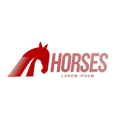 At profil grafik logo şablonu