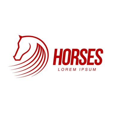 At profil grafik logo şablonu