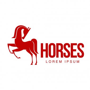 At profil grafik logo şablonu