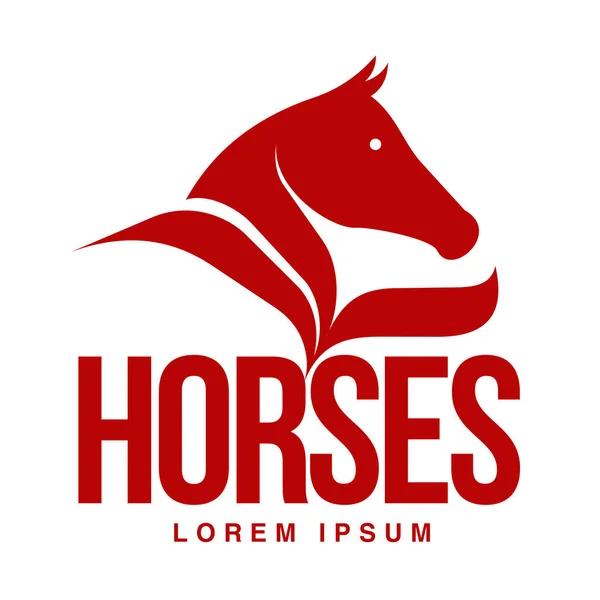 Plantilla de logotipo gráfico de perfil de caballo — Vector de stock