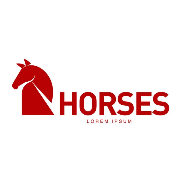 Paard profiel grafisch logo sjabloon — Stockvector