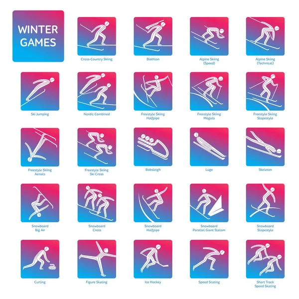 Winter games icon — Stock Vector