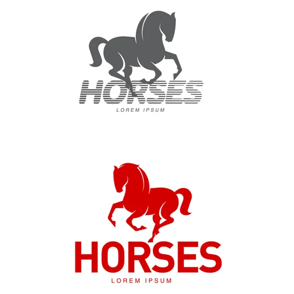 Άλογο Πρότυπο Προφίλ Γραφικό Λογότυπο Εικονογράφηση Διάνυσμα Άσπρο Φόντο Κομψό — Διανυσματικό Αρχείο