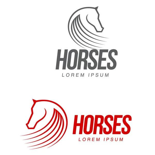 Paard Profiel Grafisch Logo Sjabloon Vectorillustratie Witte Achtergrond Stijlvolle Paard — Stockvector