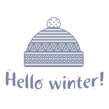 Yumuşak vintage renklerde kış kap illüstrasyonlar. Dağlar ve çam görüntü ile Mittens logo şablonlar. Beyaz arka plan üzerinde izole vektör çizimler.