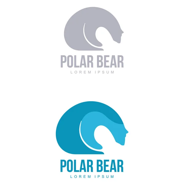 Gestileerde Grafische Ijsbeer Logo Sjablonen Collectie Van Creatieve Ijsbeer Logo — Stockvector