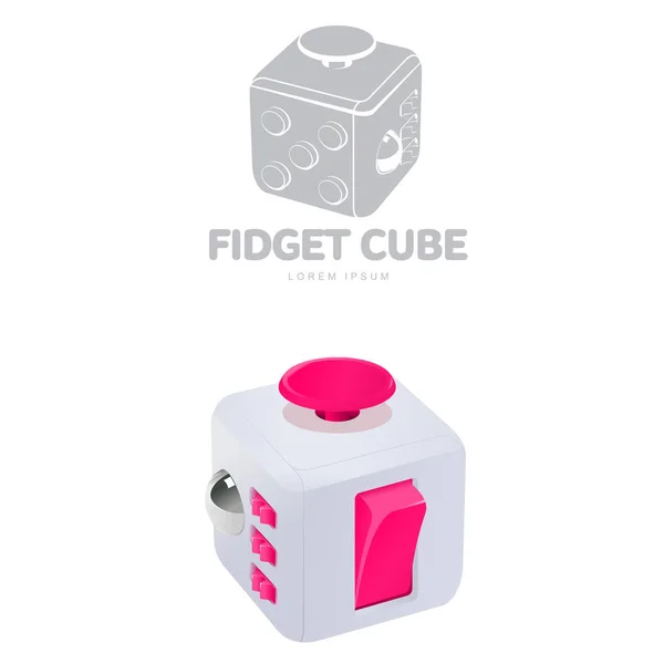 Fidget cube vector illustration — Stock Vector