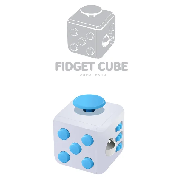 Fidget cube vector illustration — Stock Vector