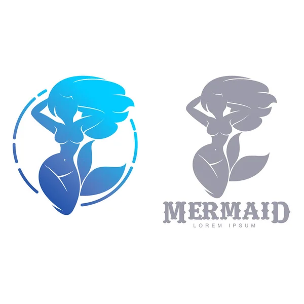 Vorlage: Vorlage: Meerjungfrau-Logo — Stockvektor