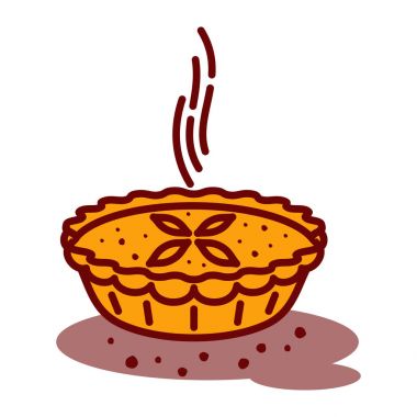 Etli börek, rulo, kiş illüstrasyon
