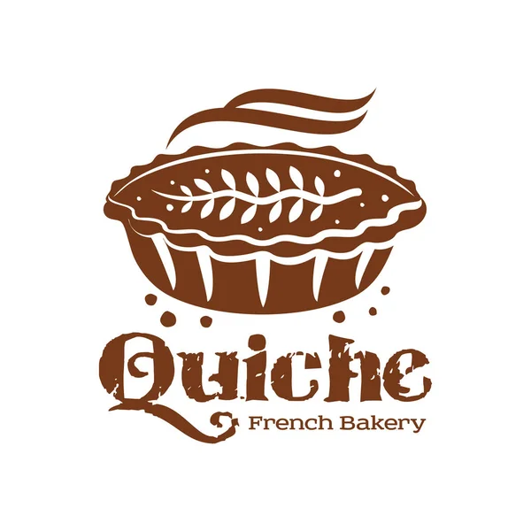 Pastel de carne, rollo, quiche ilustración — Vector de stock