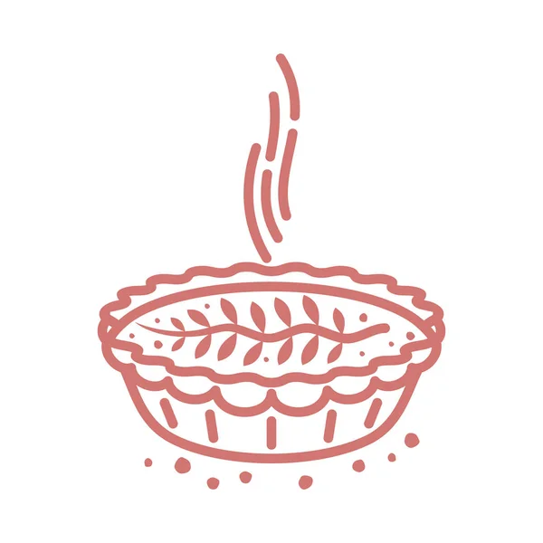 Pastel de carne, rollo, quiche ilustración — Vector de stock