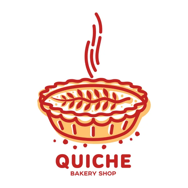 Pastel de carne, rollo, quiche ilustración — Archivo Imágenes Vectoriales