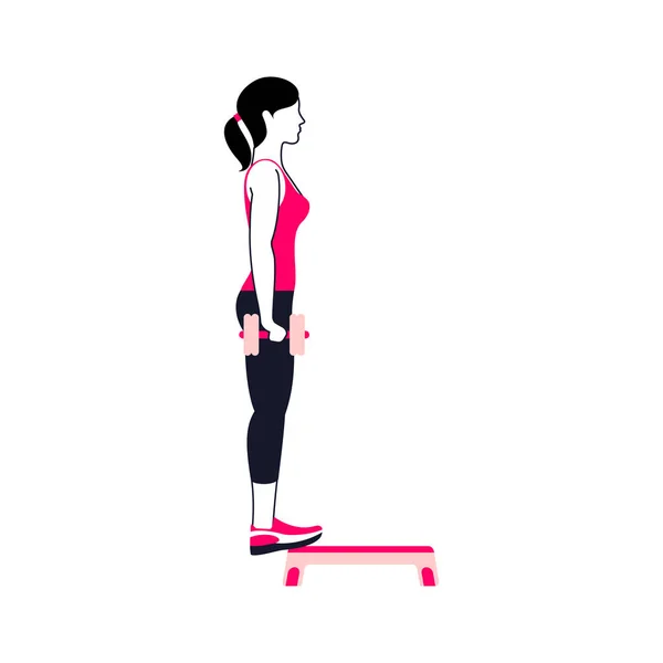 Fitness oefeningen voor de benen — Stockvector
