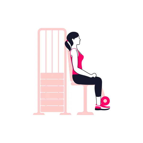 Ejercicios de fitness para piernas — Vector de stock